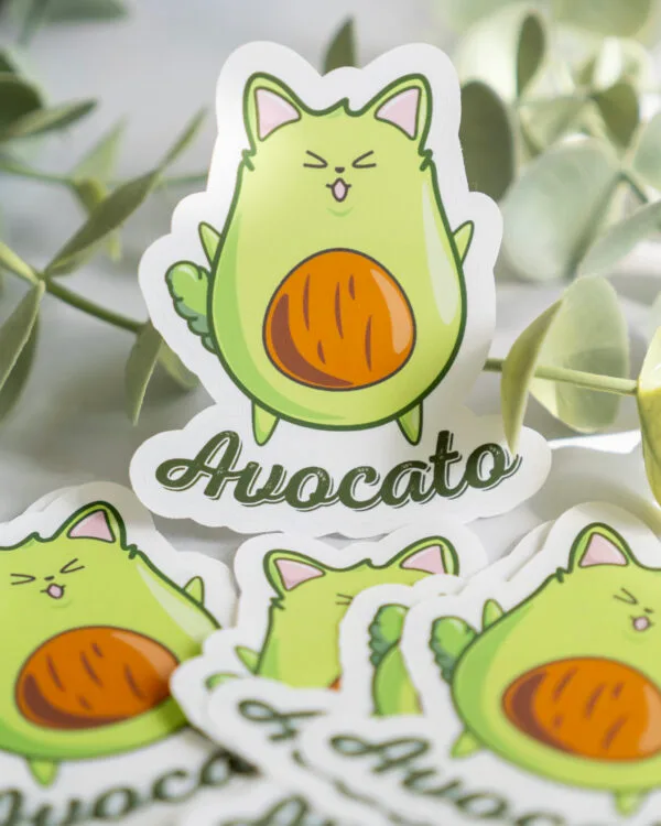 Avocato - Avocado Cat Sticker - Image 3