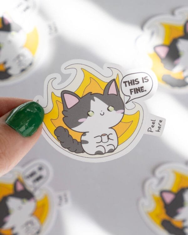 Meme Stickers - This is Fine - Image 4