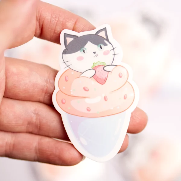 Ice Cream Kitty Sticker - Image 2