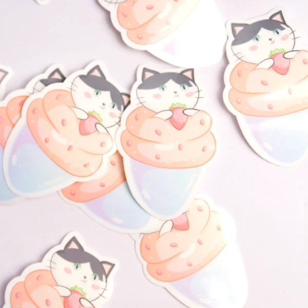 Ice Cream Kitty Sticker - Image 4