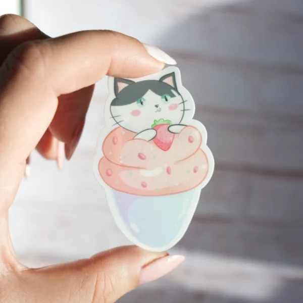 Ice Cream Kitty Sticker