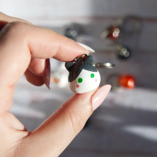 Polymer Clay Cat Keychains - Image 5